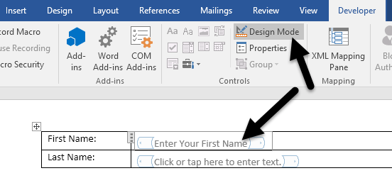 create form in word for mac 2011